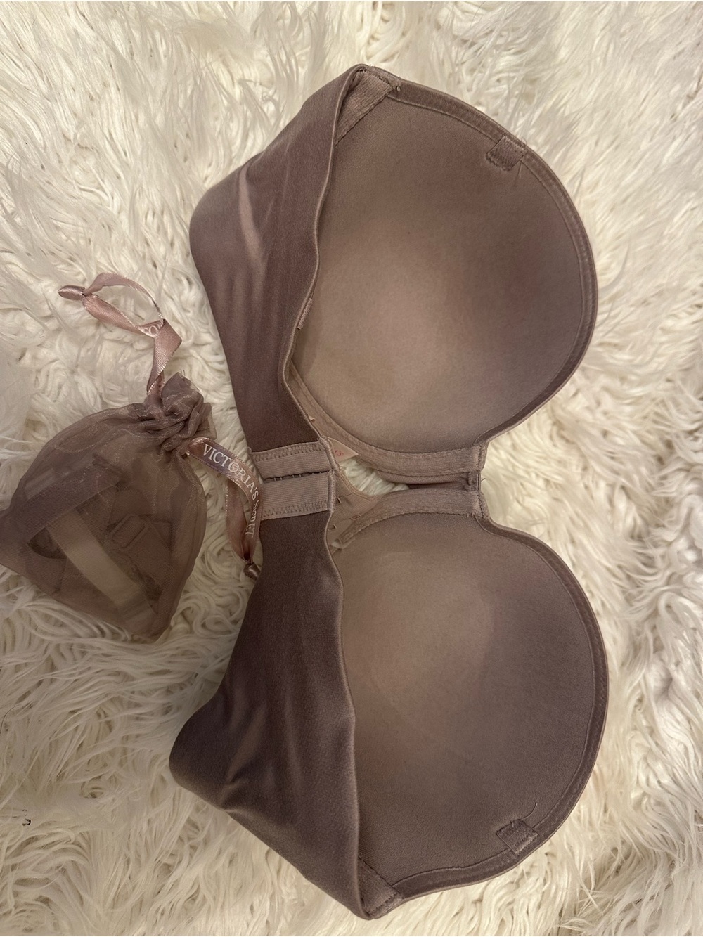 Victoria’s Secret Strapless Bra 32DD Taupe Nude Convertible Removable Straps - Picture 6 of 6